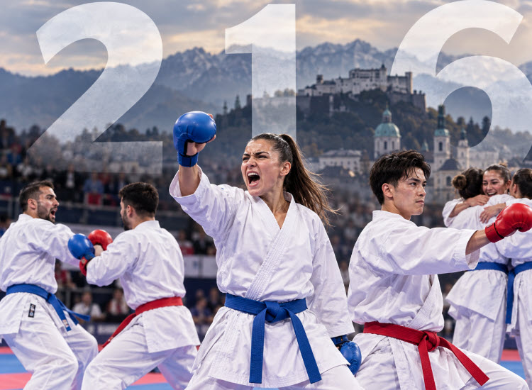 What happened on day 2 of the Karate 1 Series A Salzburg as 6 new champions emerged